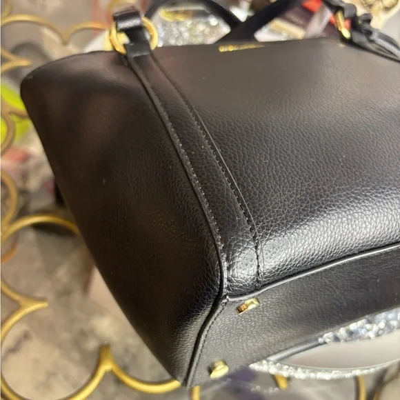 Karl Lagerfeld Paris Iris tote bag in black pebbled leather NWOT - Picture 12 of 14